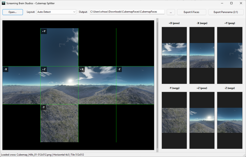 Cubemap Splitter by Screaming Brain Studios