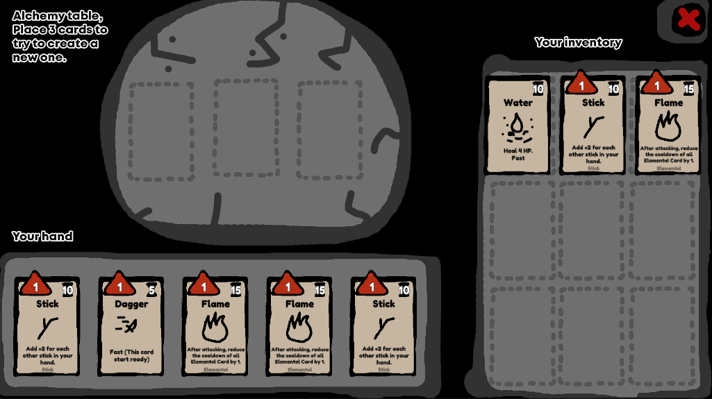 Screenshot 2 for Alchemist Card Game Prototype