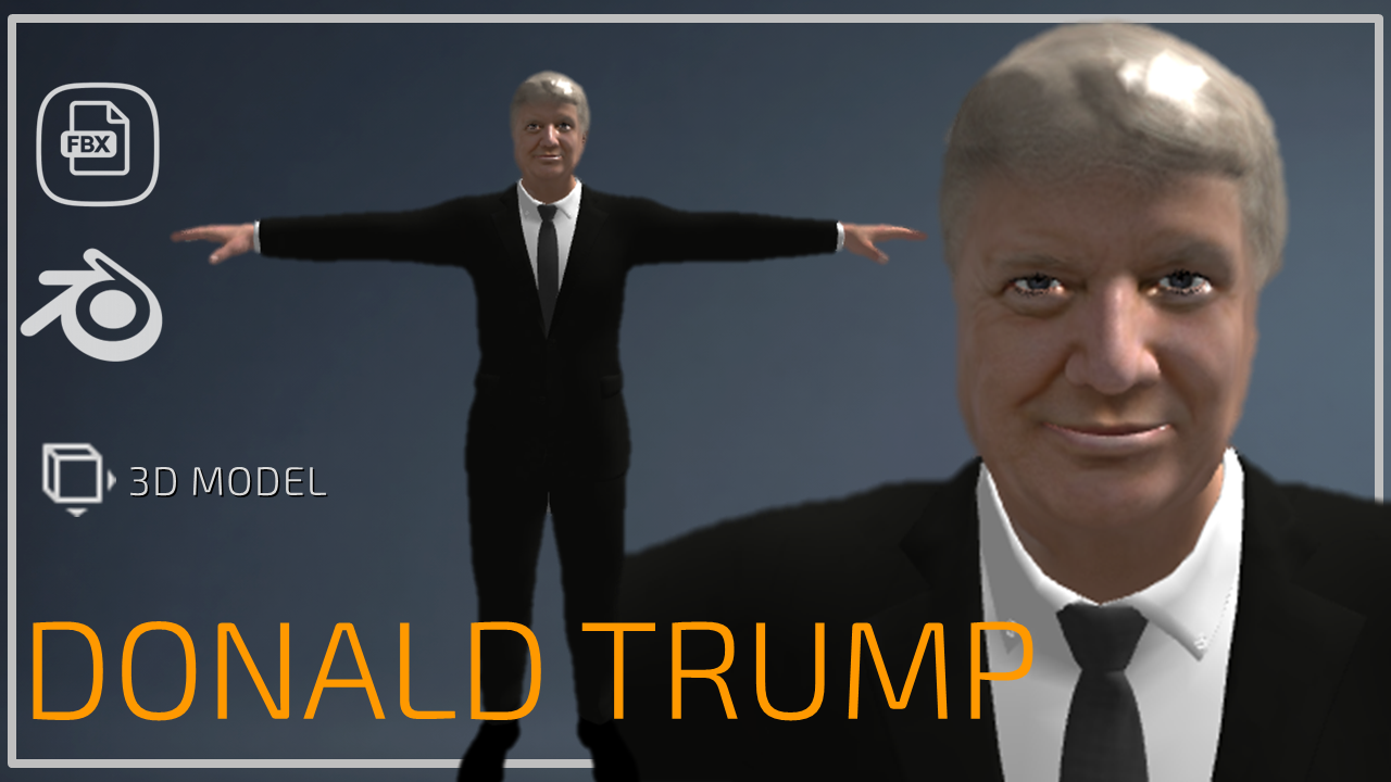 Trump Animation Model Donald Trump 3d Model by nilefox717