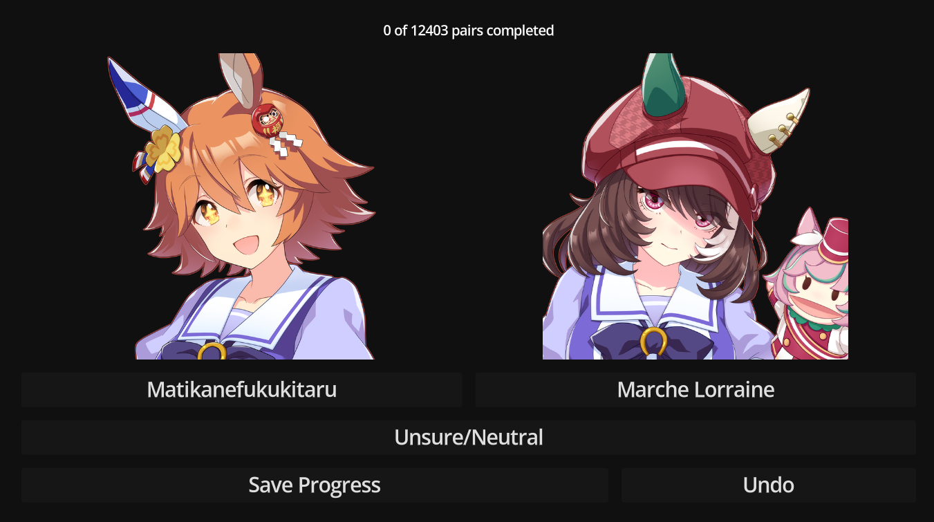 Screenshot 2 for Umamusume Character Ranking Quiz