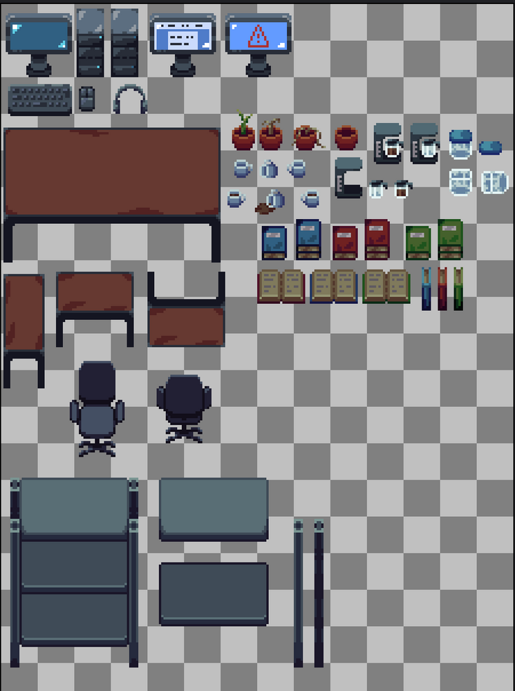 Computer Desk Sprite Office_Sprite by SAYVORT