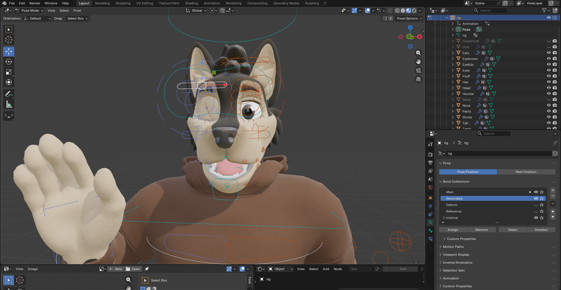 Pre-Owned Rigged Anthro Wolf/Husky Blender Model – Detailed Furry ...