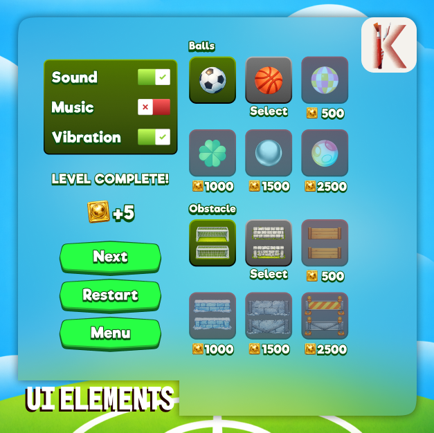 UI DESIGN GAME: Football Pong by Kraupin - UI Designer