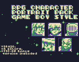 Game boy portraits pack - RPG Character Portrait Pack(+50 icons) by ...