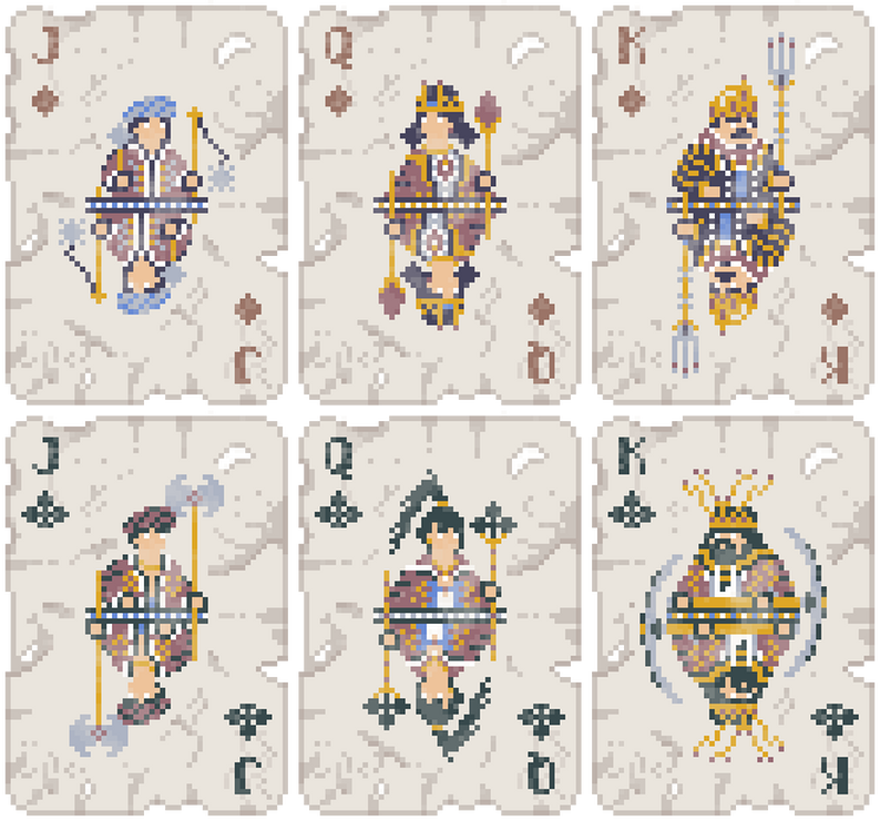 Pixel Card Decks by opersze