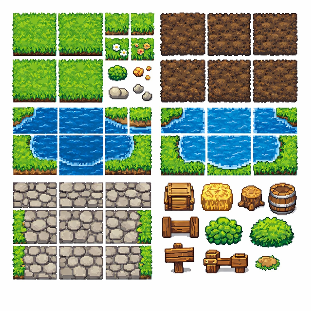 2d farm game pixle art by Abd alah