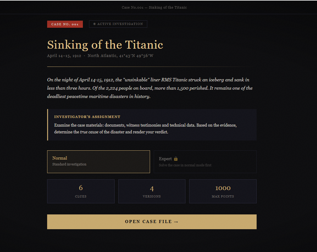 Screenshot 4 for Chronicle — Historical Investigations (Demo)