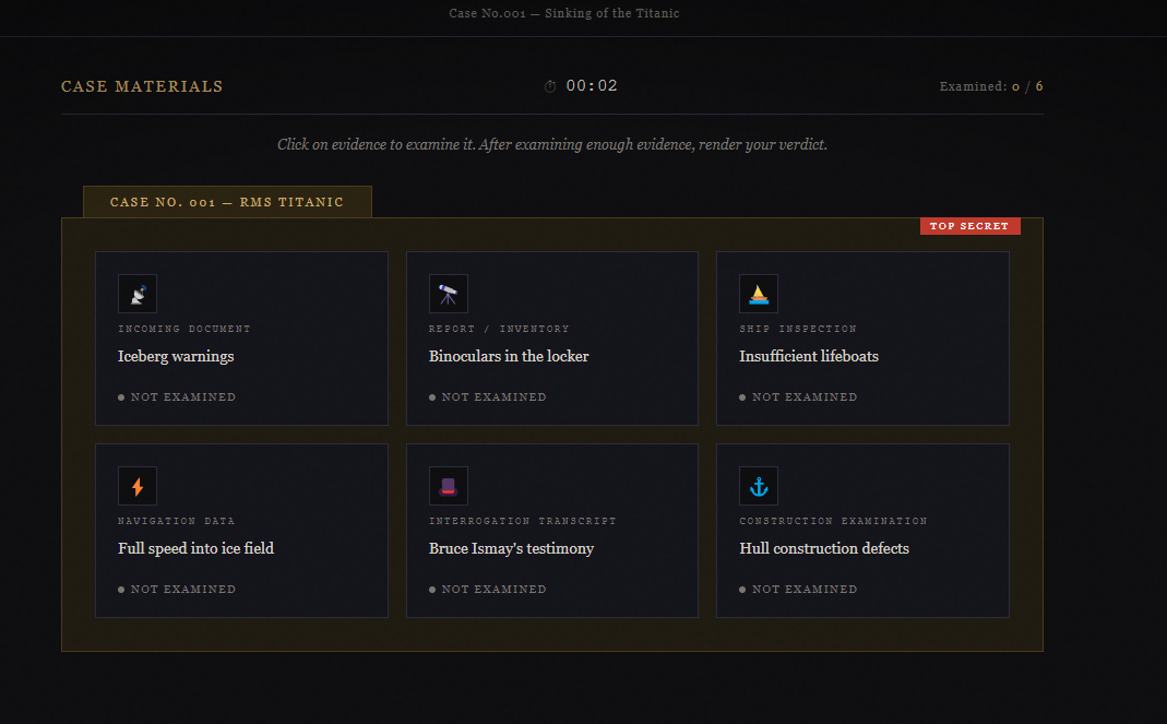 Screenshot 3 for Chronicle — Historical Investigations (Demo)