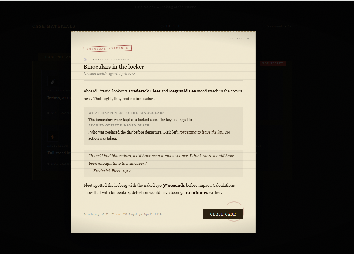 Screenshot 6 for Chronicle — Historical Investigations (Demo)
