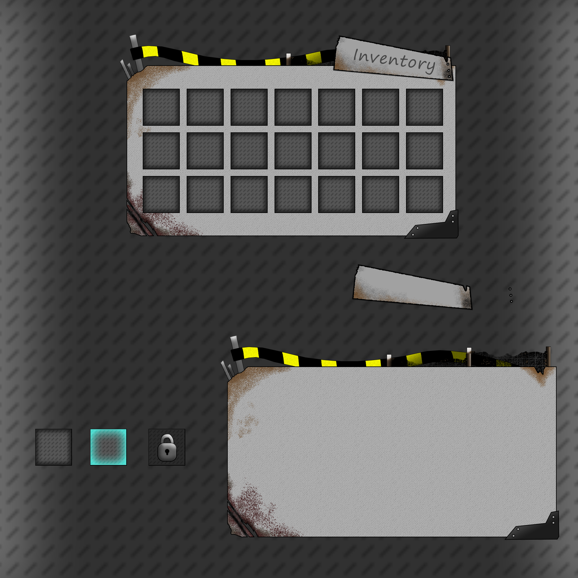 Post Apocalypse Survival UI Asset Pack (PSD included) by lotus_garden