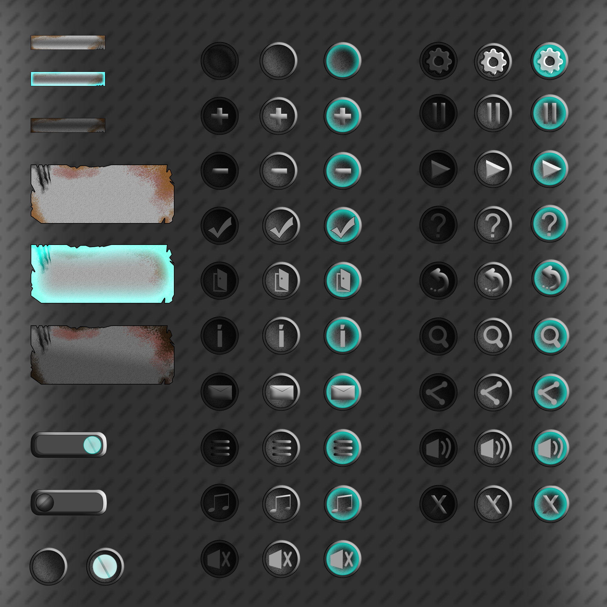 Post Apocalypse Survival UI Asset Pack (PSD included) by lotus_garden
