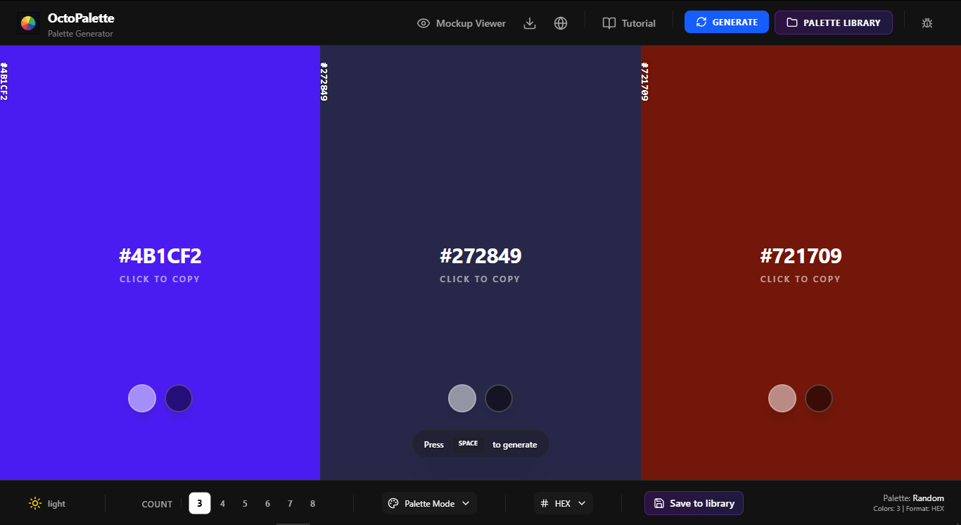 Screenshot 2 for OctoPalette - Professional Color Palette Generator