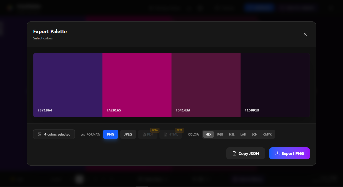 Screenshot 5 for OctoPalette - Professional Color Palette Generator