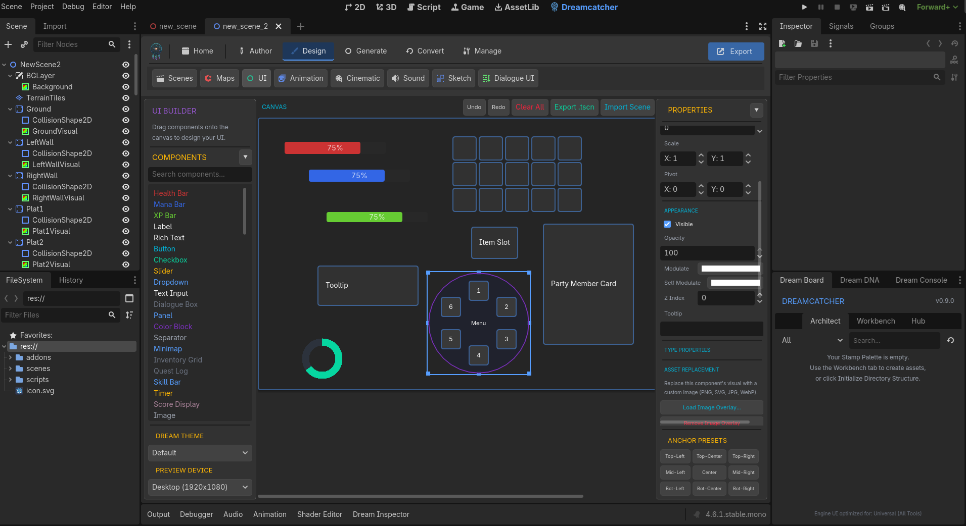 Screenshot 17 for Dreamcatcher For Godot: Godot Game Creation Toolkit [Godot Plugin/Addon]