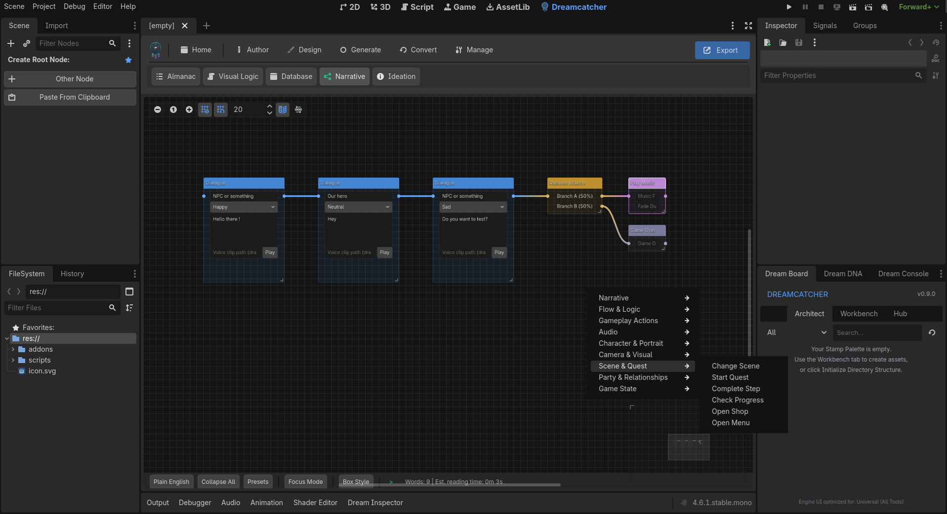Screenshot 9 for Dreamcatcher For Godot: Godot Game Creation Toolkit [Godot Plugin/Addon]