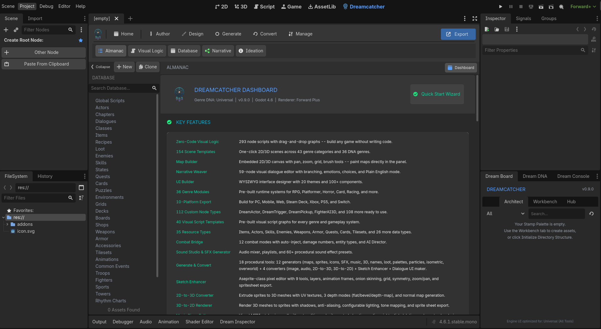 Screenshot 5 for Dreamcatcher For Godot: Godot Game Creation Toolkit [Godot Plugin/Addon]