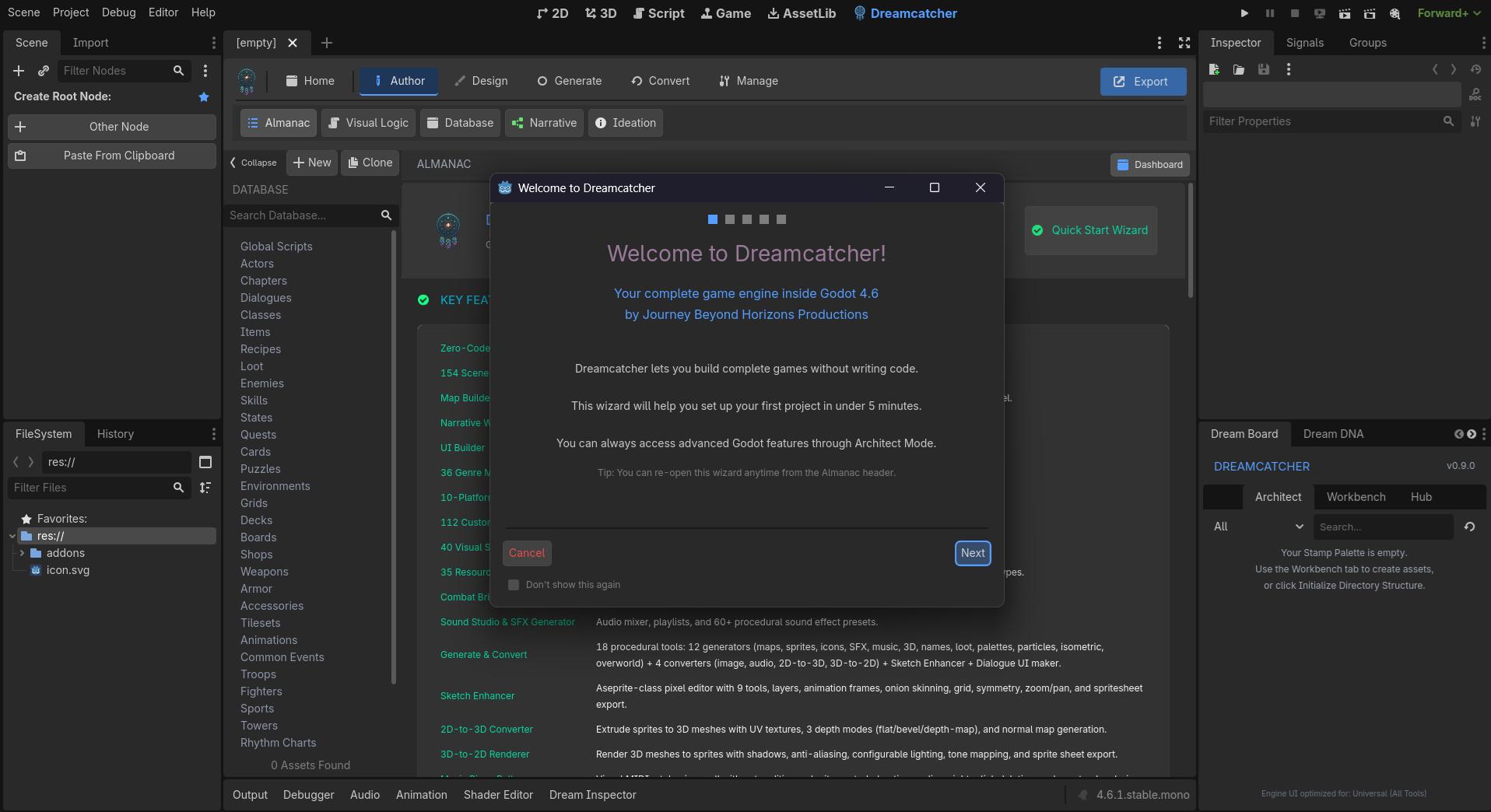 Screenshot 3 for Dreamcatcher For Godot: Godot Game Creation Toolkit [Godot Plugin/Addon]