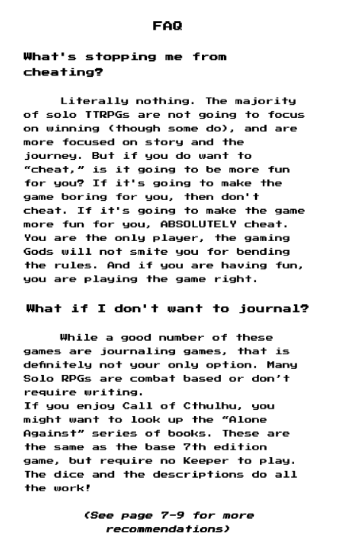 Screenshot 3 for Why Solo RPGs are Good and You Should Play Them