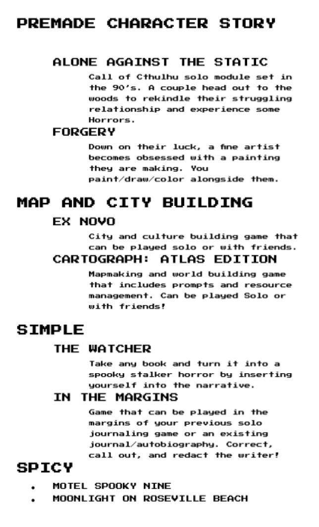 Screenshot 4 for Why Solo RPGs are Good and You Should Play Them