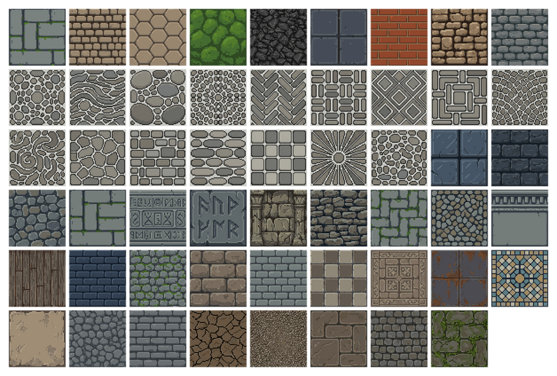 Blockmap Texture 170+ Block Textures - Pixel Art Asset Pack by Seveneves.ai