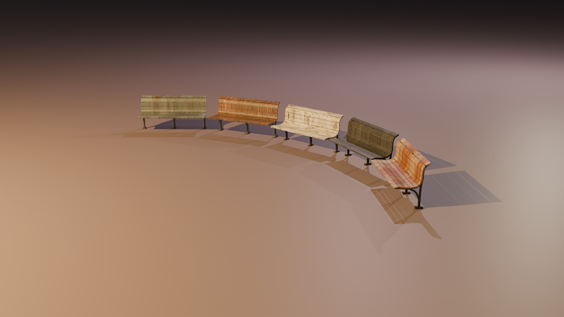 Unity Bench Ultimate Metal Bench Mega Pack - Unity Ready (5 Models) by ZFR Digital Arts
