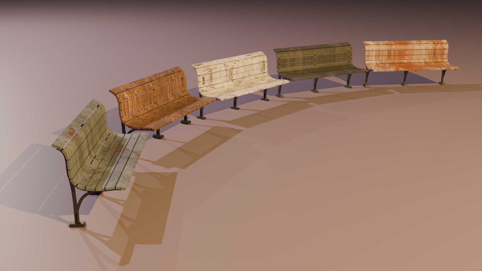 Unity Bench Ultimate Metal Bench Mega Pack - Unity Ready (5 Models) by ZFR Digital Arts