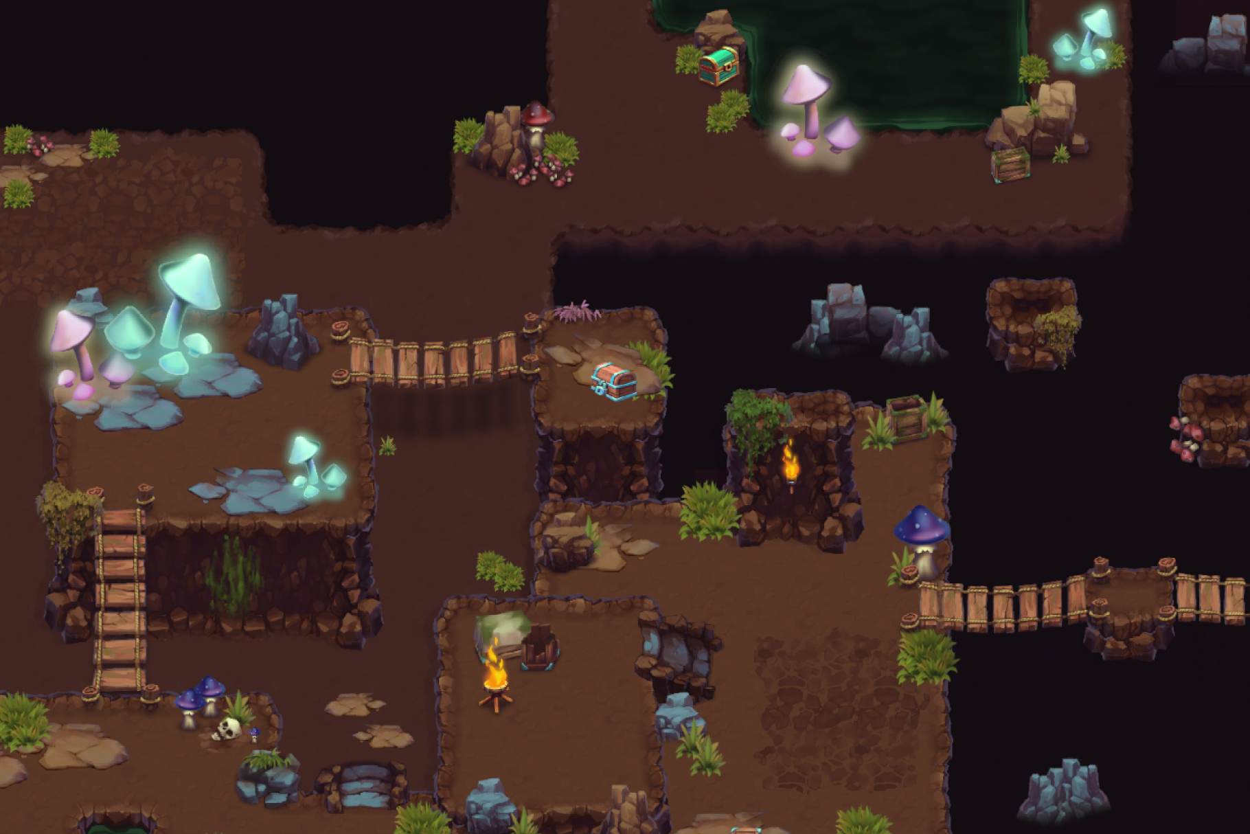 Cave Abyss Top Down Tileset by ludicarts