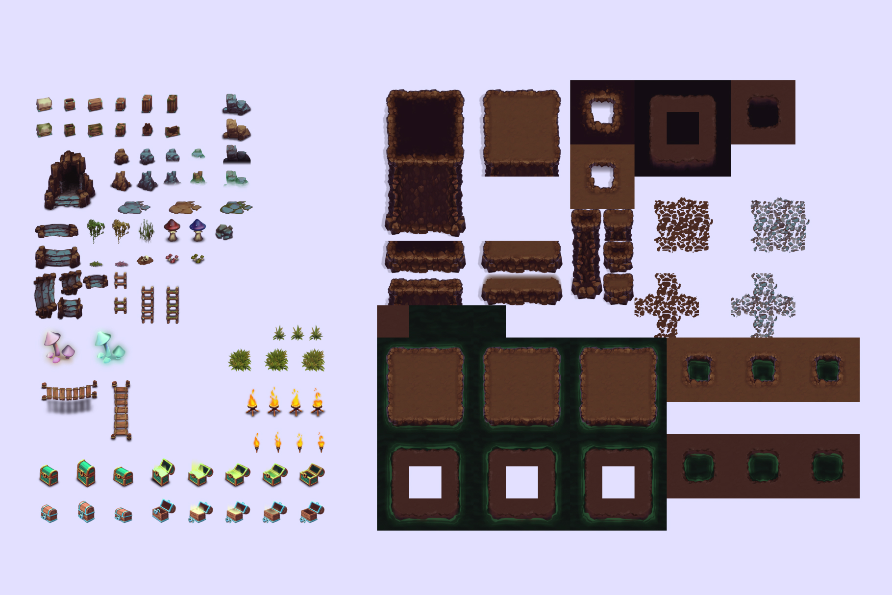 Cave Abyss Top Down Tileset by ludicarts