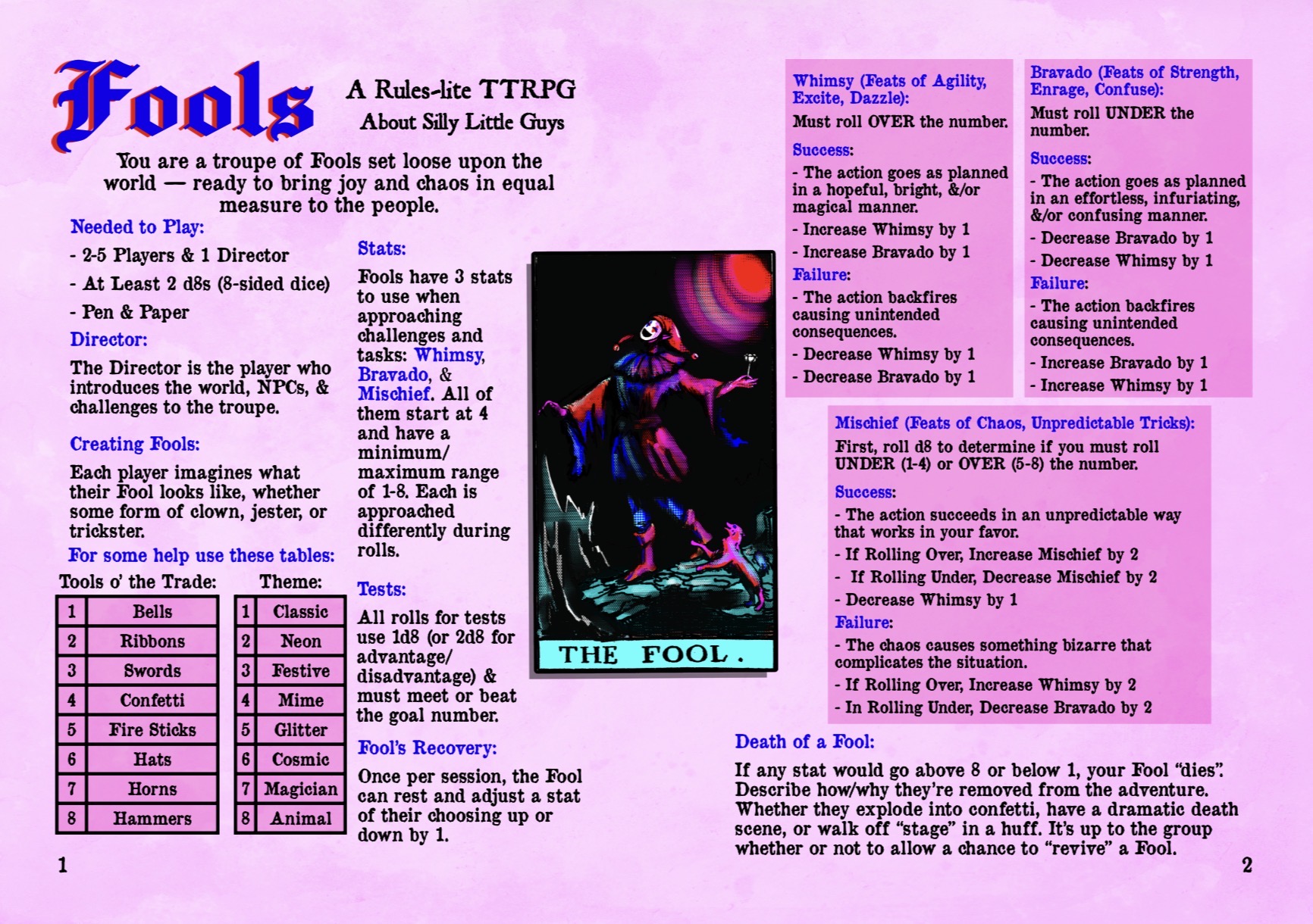 Screenshot 3 for Fools: a Rules-lite TTRPG