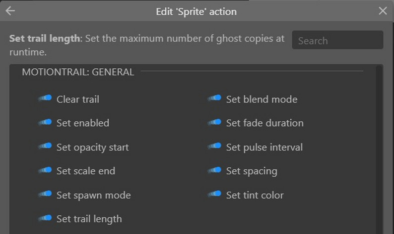 best Motion Trail Behavior for Construct 3 SDK2 by Jonasz O.