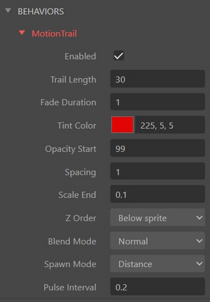best Motion Trail Behavior for Construct 3 SDK2 by Jonasz O.