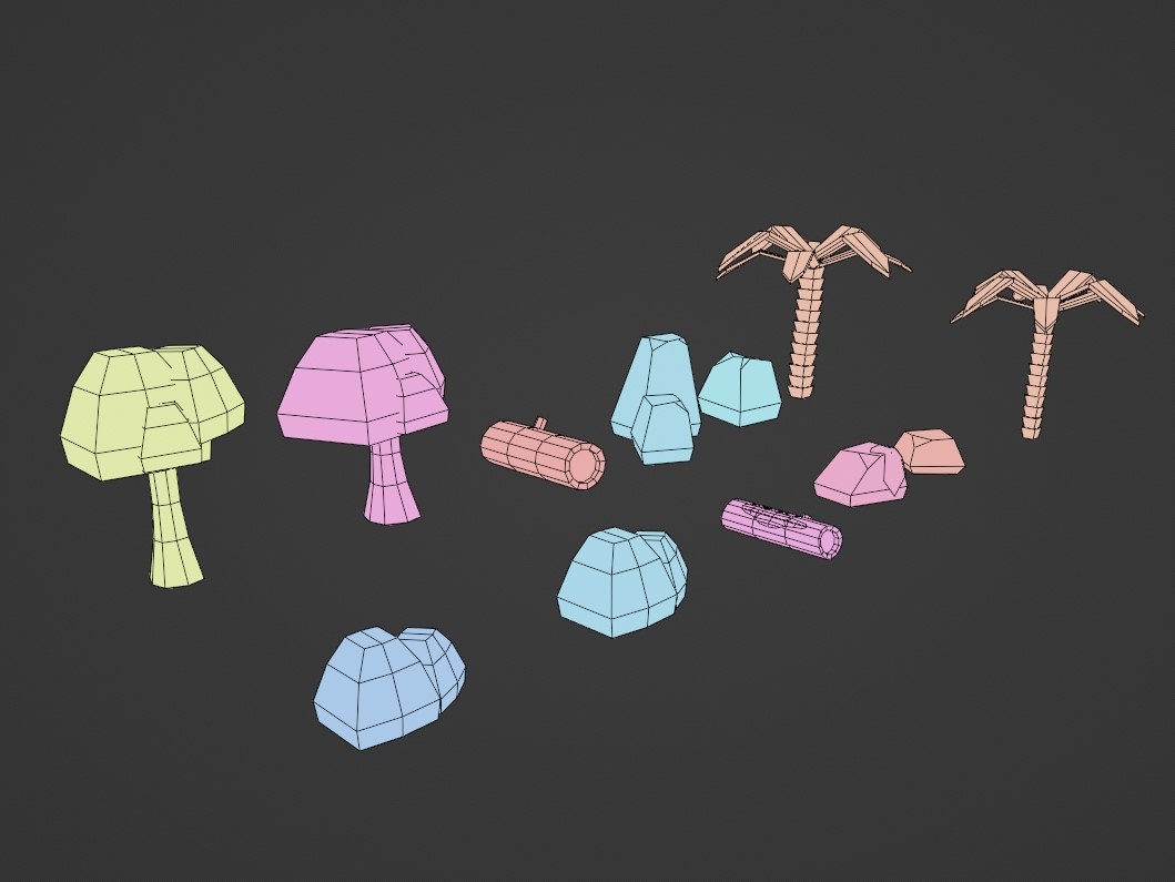 Stylized Low Poly Environment Pack (Trees, Rocks, Tropical Assets) by ...