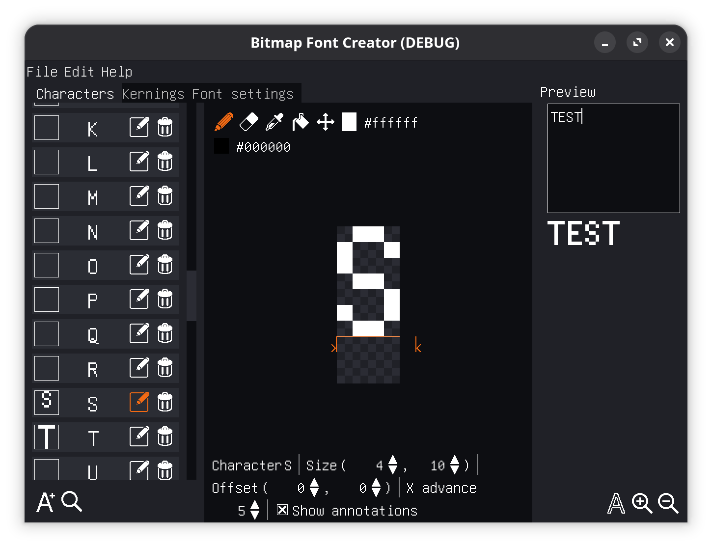 Screenshot 2 for Bitmap Font Creator