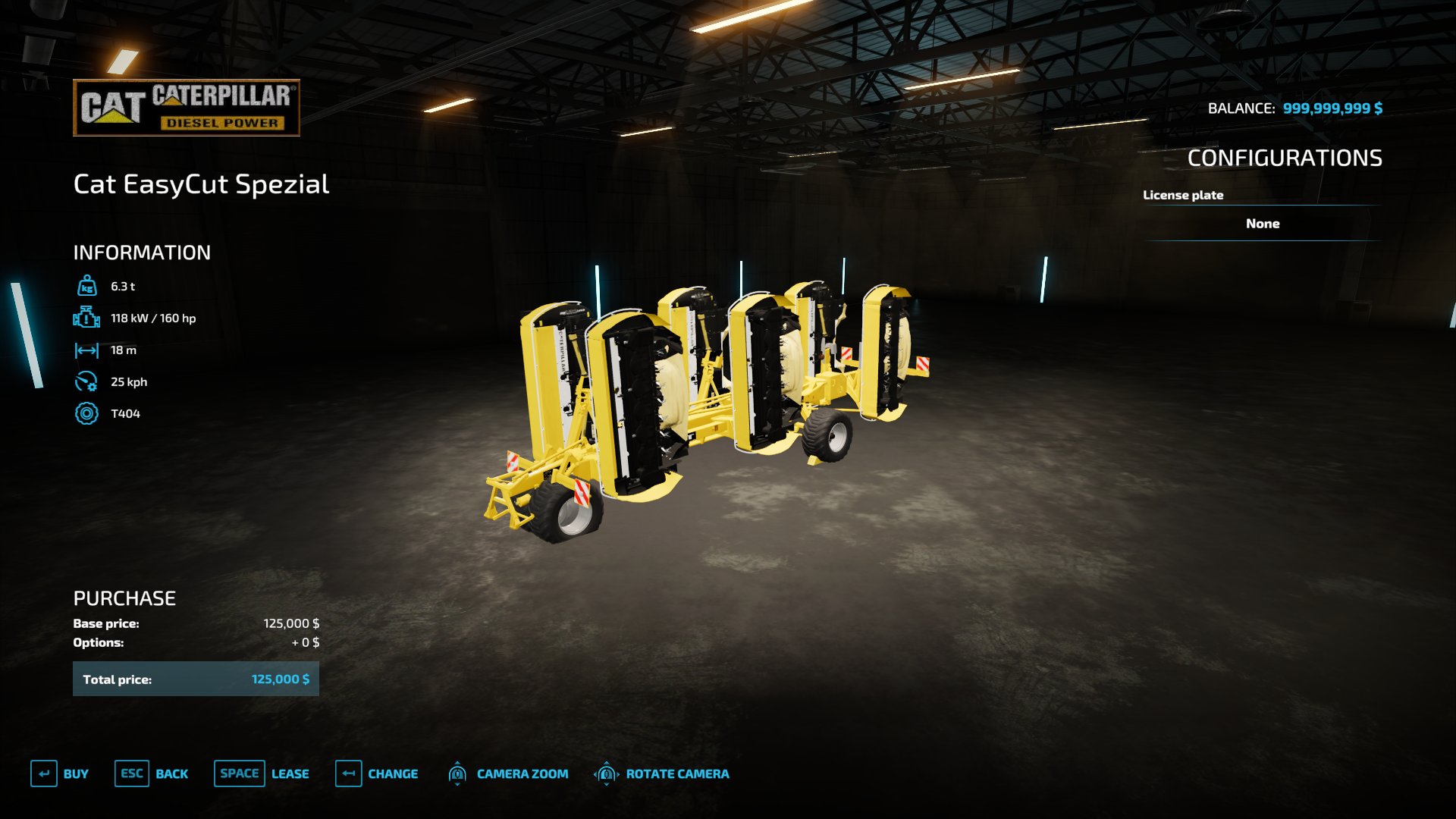 Screenshot 3 for FS25_Cat Mower Pack