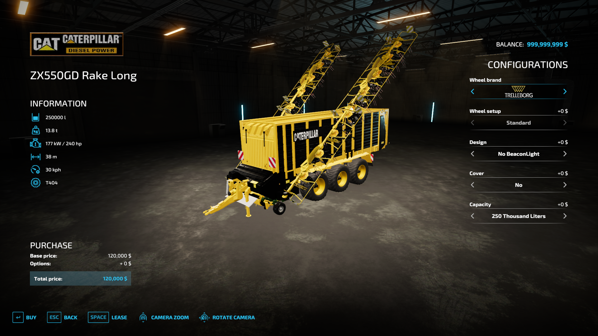 Screenshot 6 for FS25_Cat Mower Pack