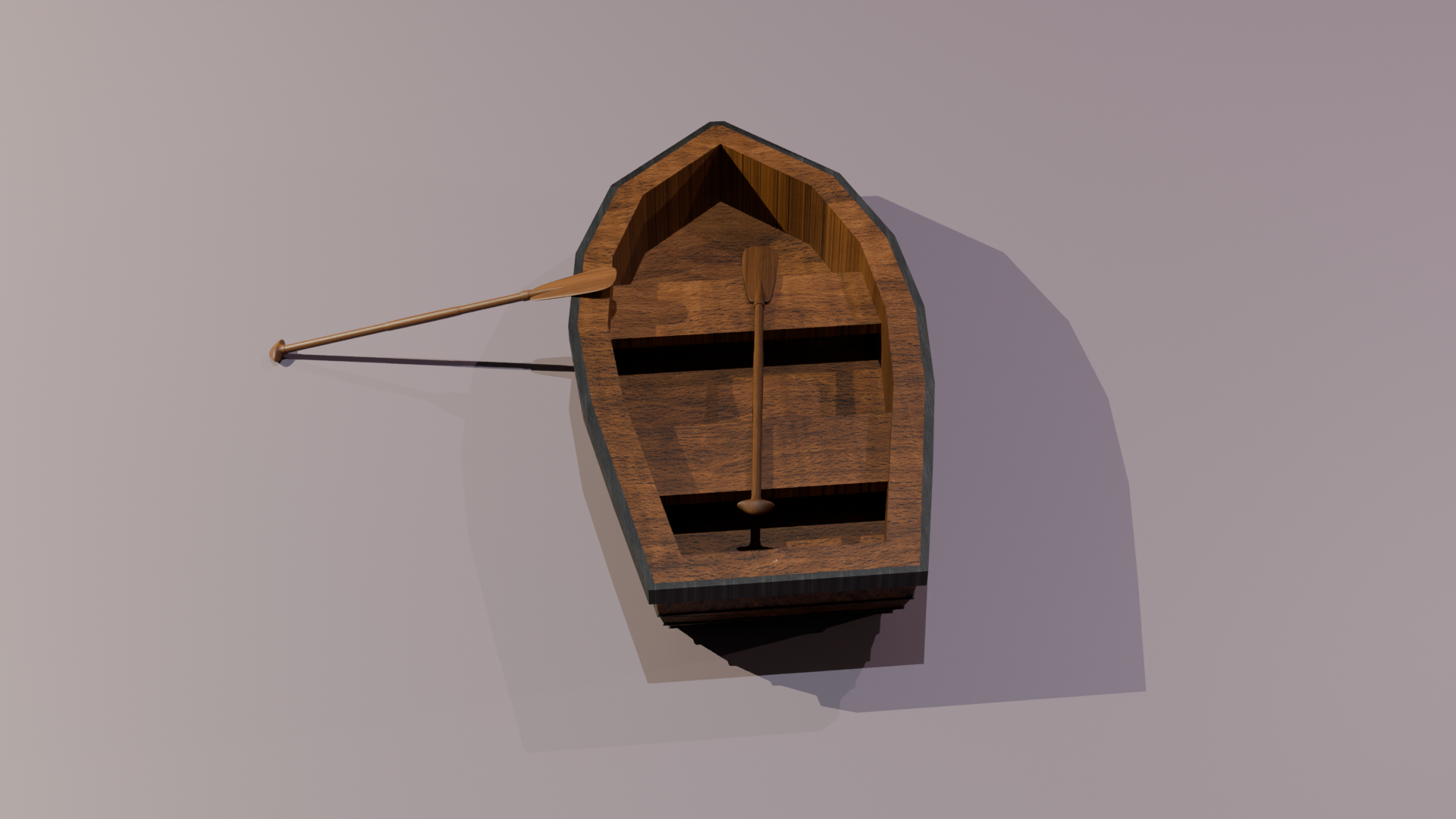 Stylized Wooden Rowboat & Oars - [FREE Game Asset] by ZFR Digital Arts