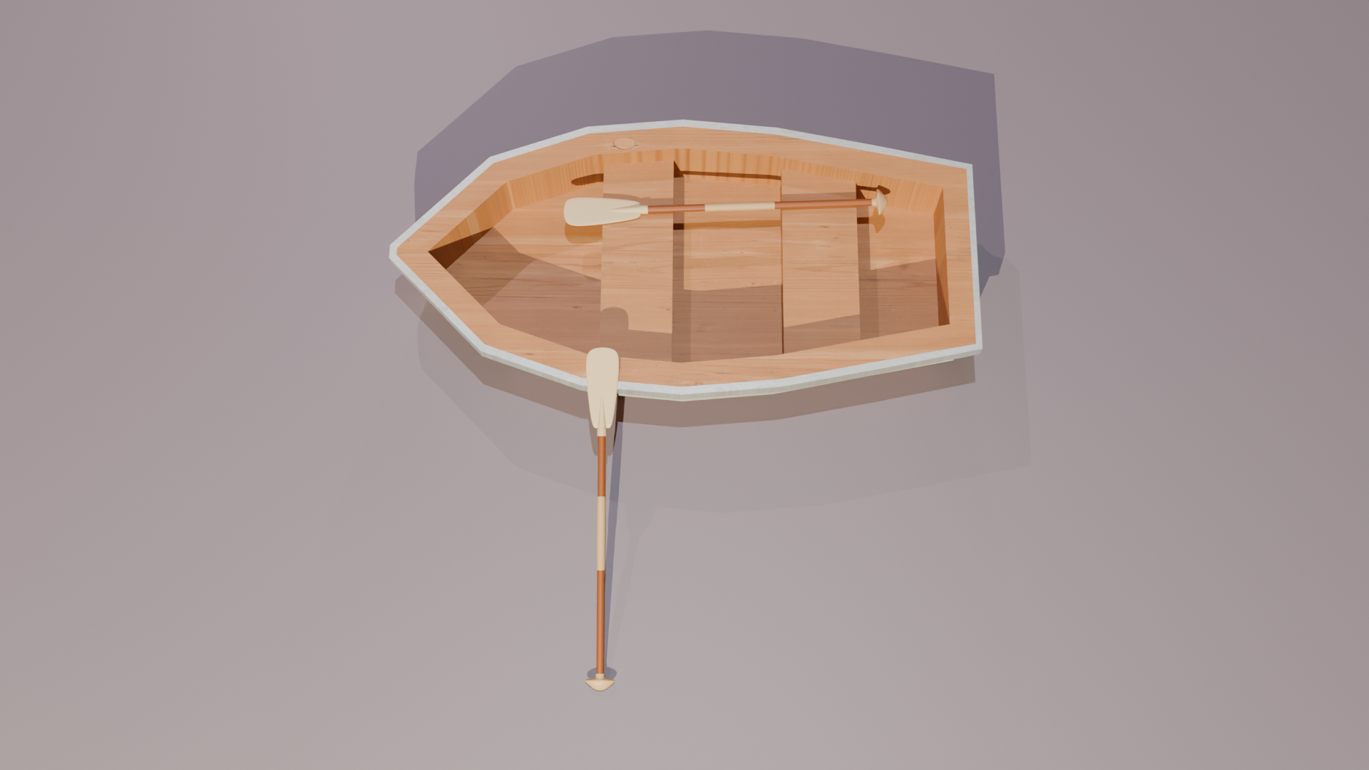 Stylized Wooden Rowboat & Oars - [FREE Game Asset] by ZFR Digital Arts