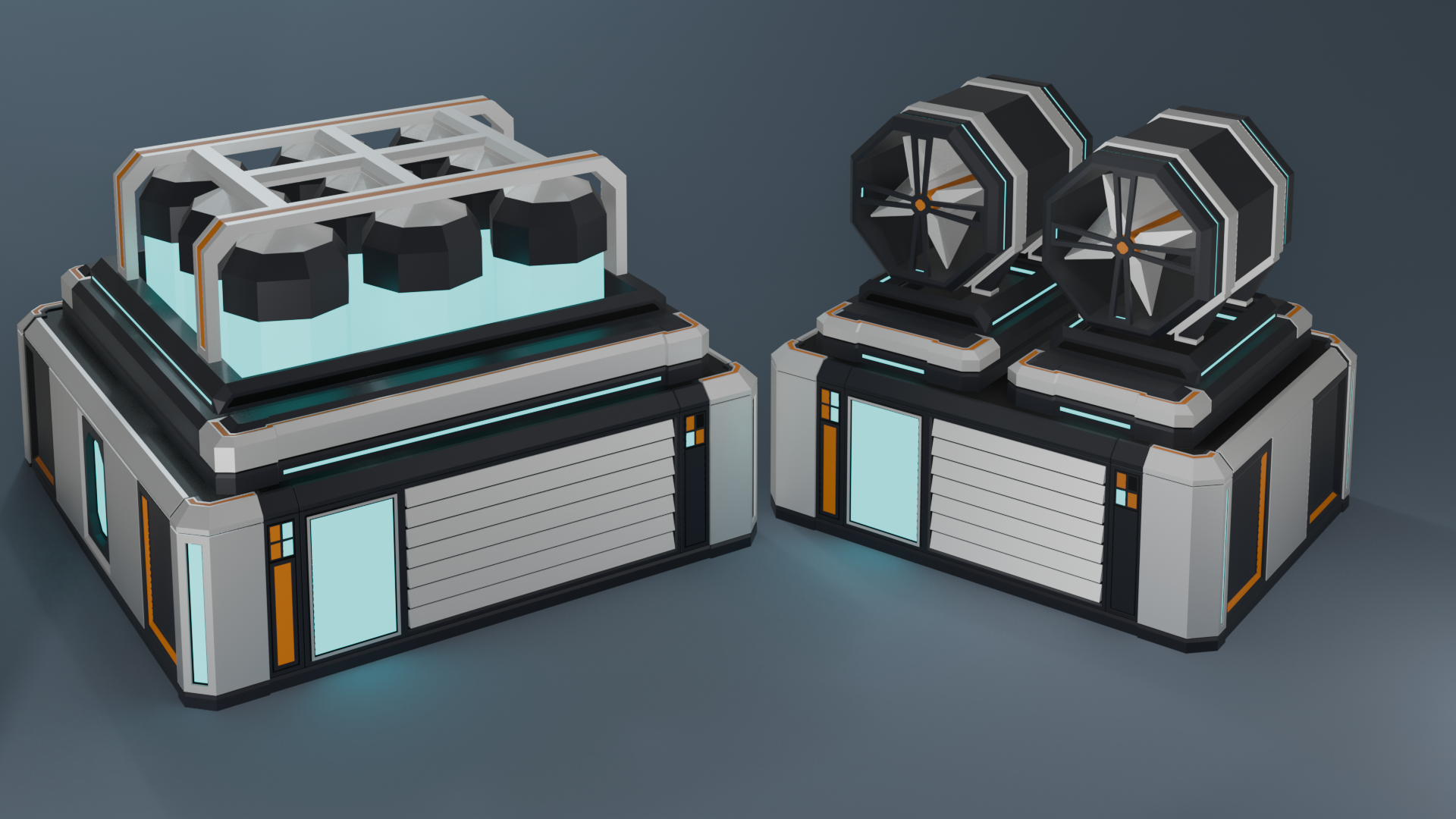 Low Poly Sci-Fi Energy Production Pack B-003 by OZEA Studio