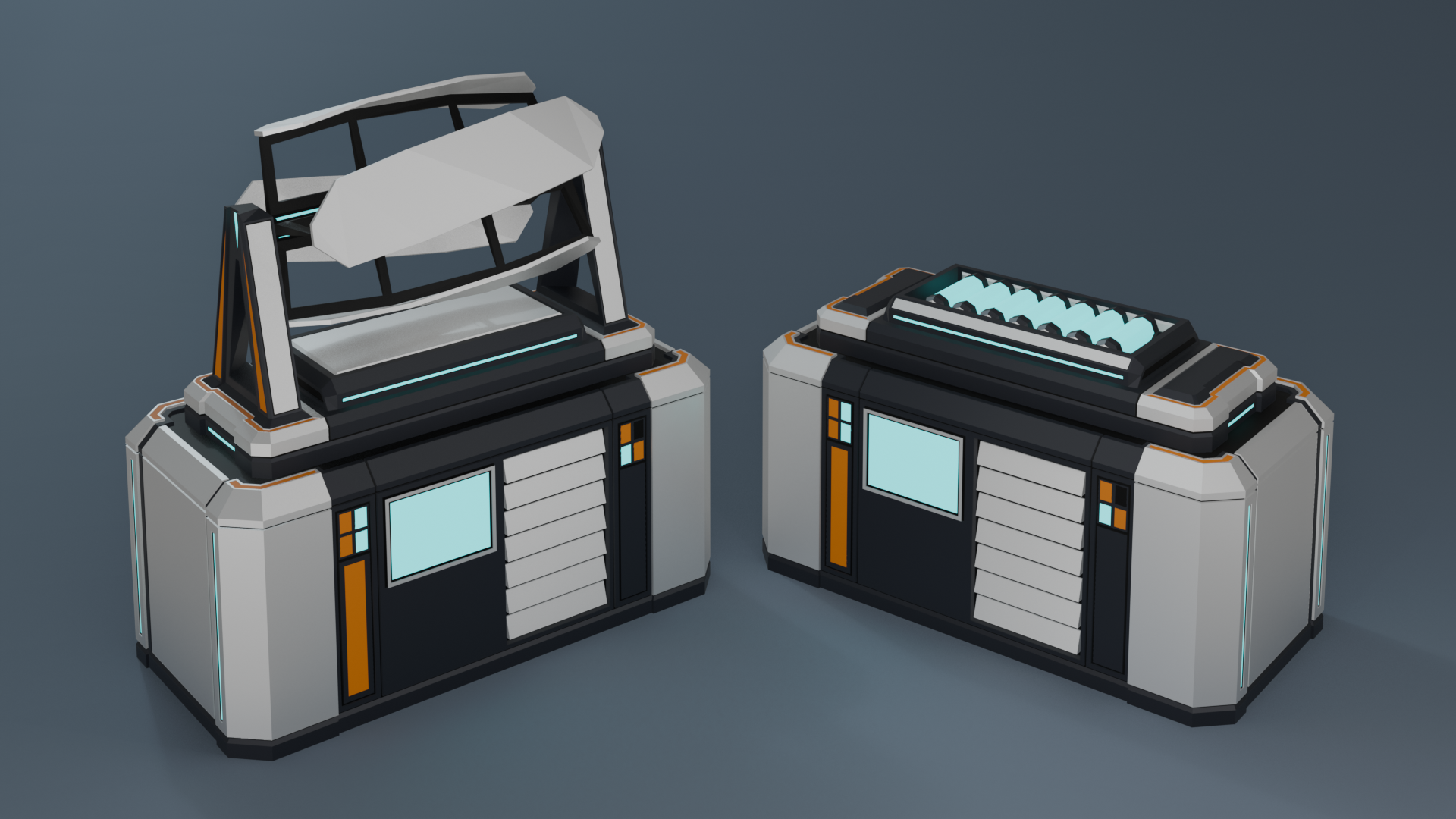 Low Poly Sci-Fi Energy Production Pack B-003 by OZEA Studio