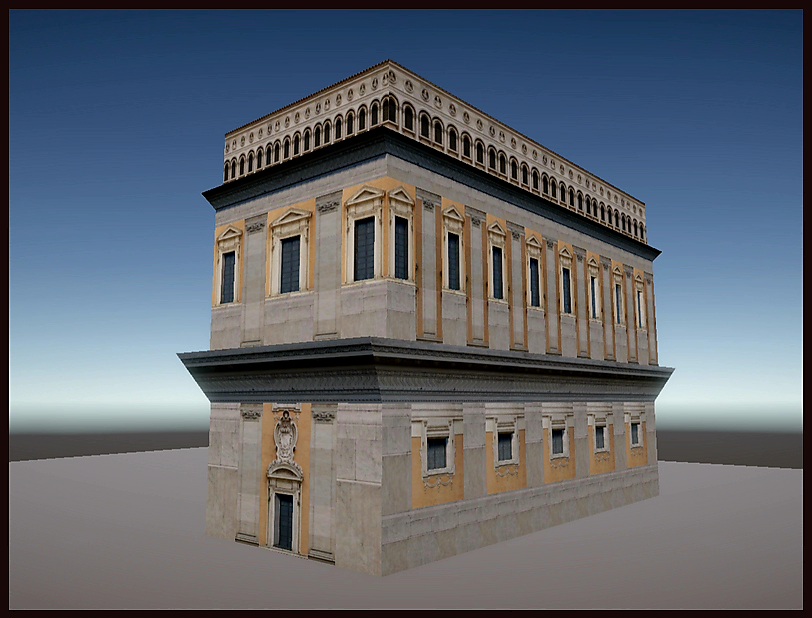 Scale Model Renaissance Building Classic Renaissance Building - Low Poly 3D Asset by Morvyne