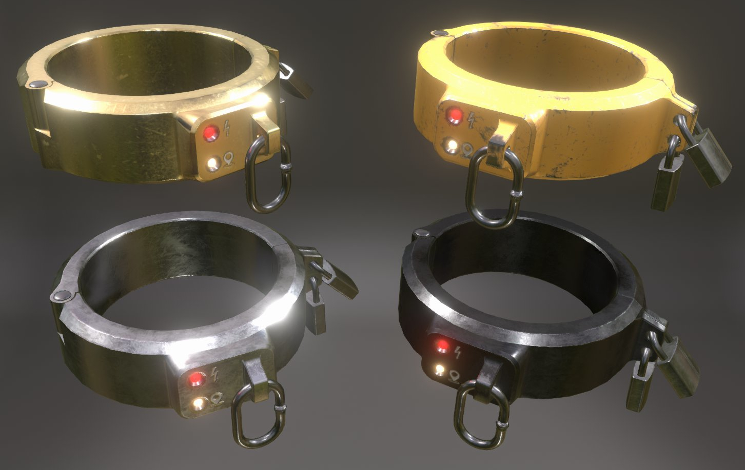 Vrchat Neck Rope Heavy Shock Collar & Cuffs (Resonite/VRChat) by Dein-Ra