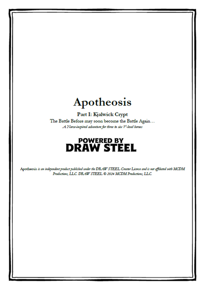 Cover of Apotheosis