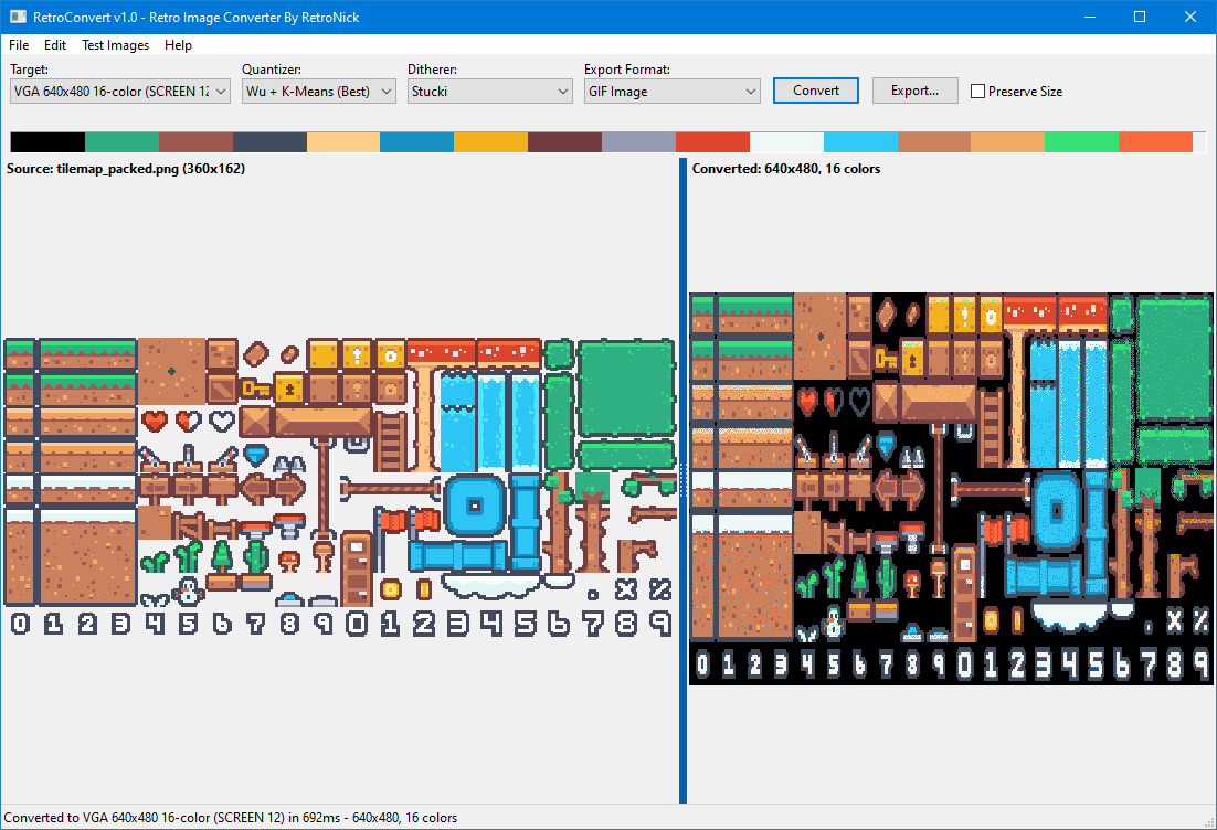 Screenshot 6 for RetroConvert v2.0 — The Ultimate Retro Image Converter for Retro Programmers