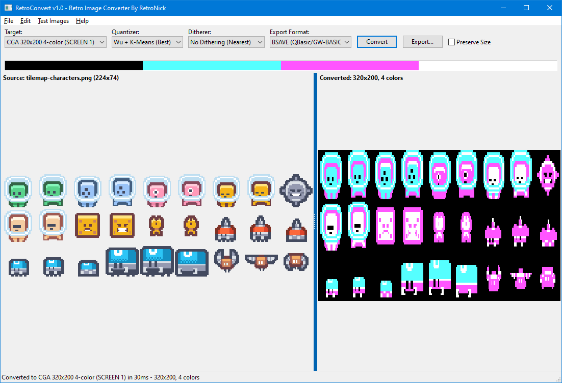 Screenshot 5 for RetroConvert v2.0 — The Ultimate Retro Image Converter for Retro Programmers