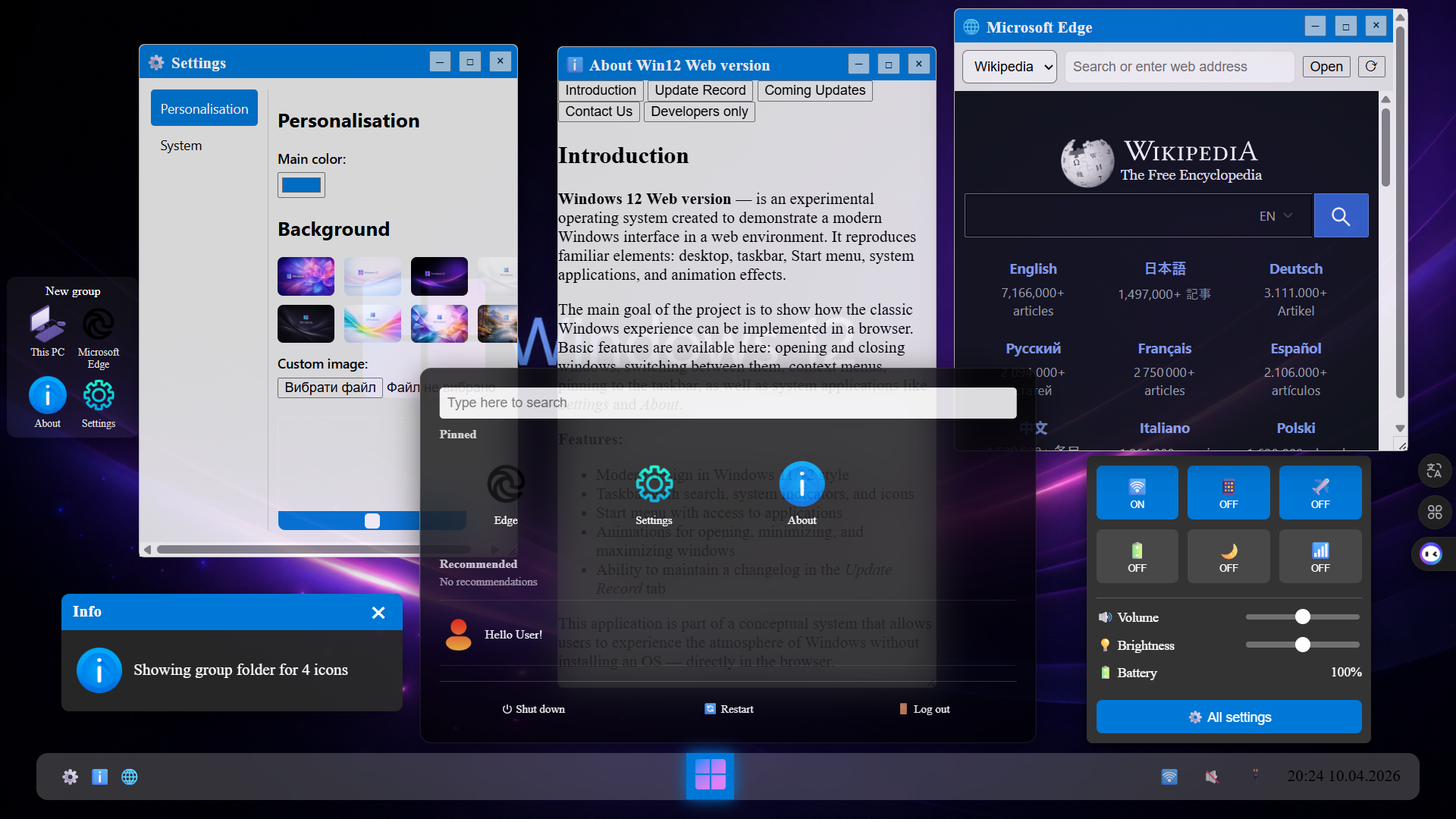 Windows 12 website (Beta) by Matviy_7878