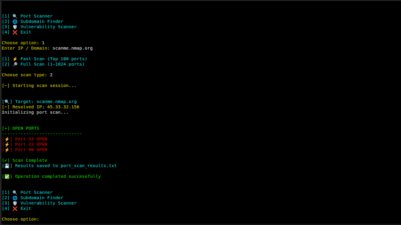 Cybersecurity Toolkit (Beginner Friendly) – Port Scanner ...