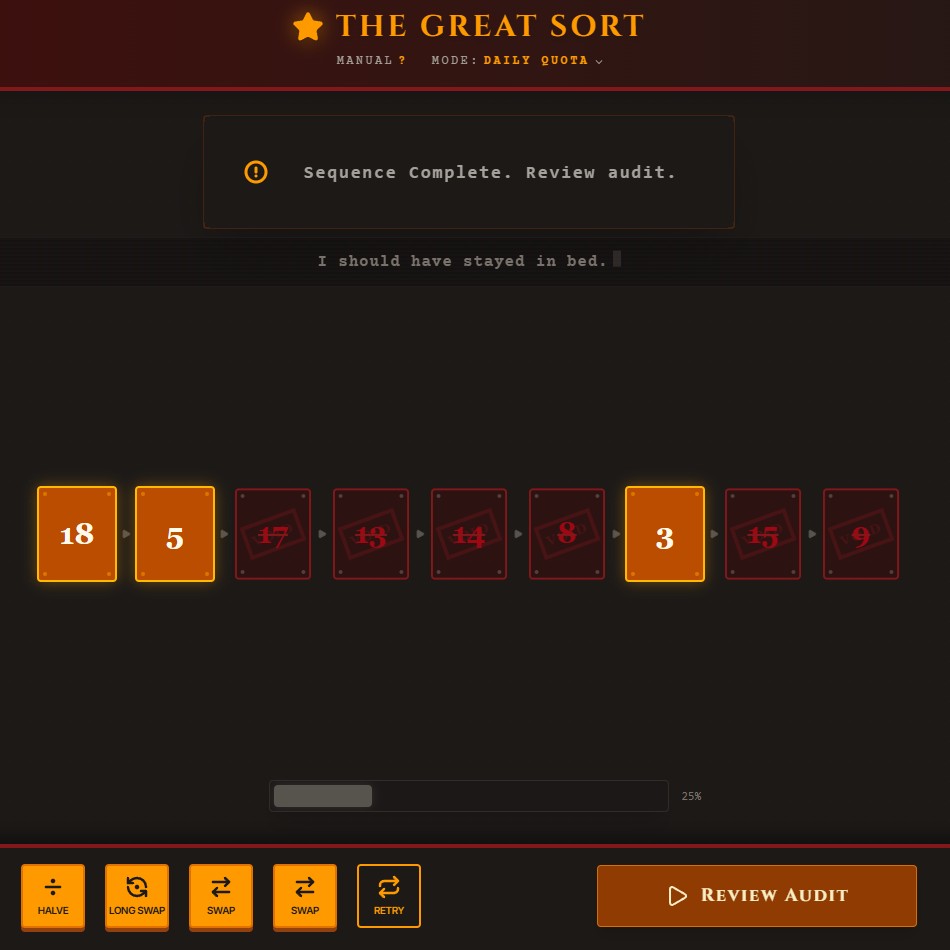 The Great Sort by timeshapers
