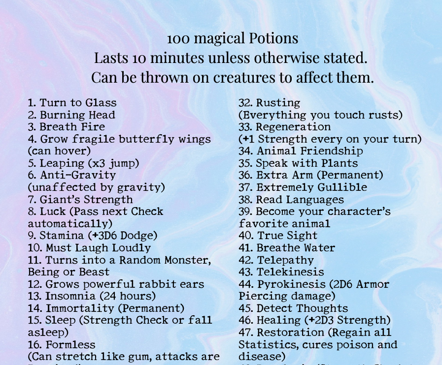 Screenshot 2 for 100 Magical Potions