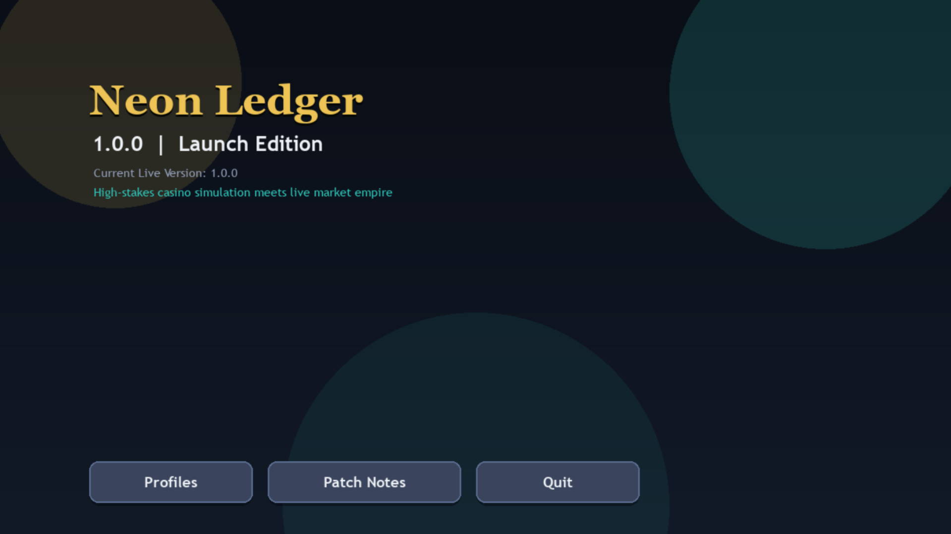 Screenshot 7 for Neon Ledger (casino sim)