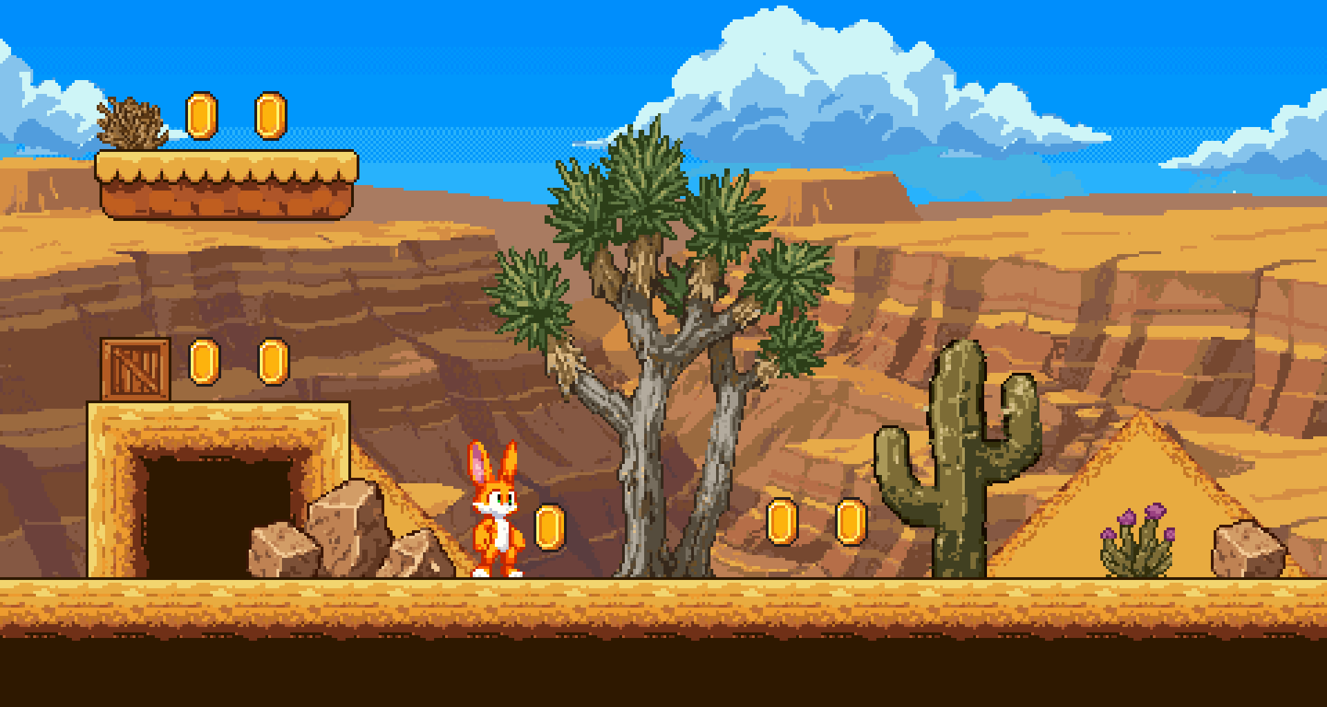 Cute Desert Platformer – 2D Pixel Art Asset Pack by Pozac